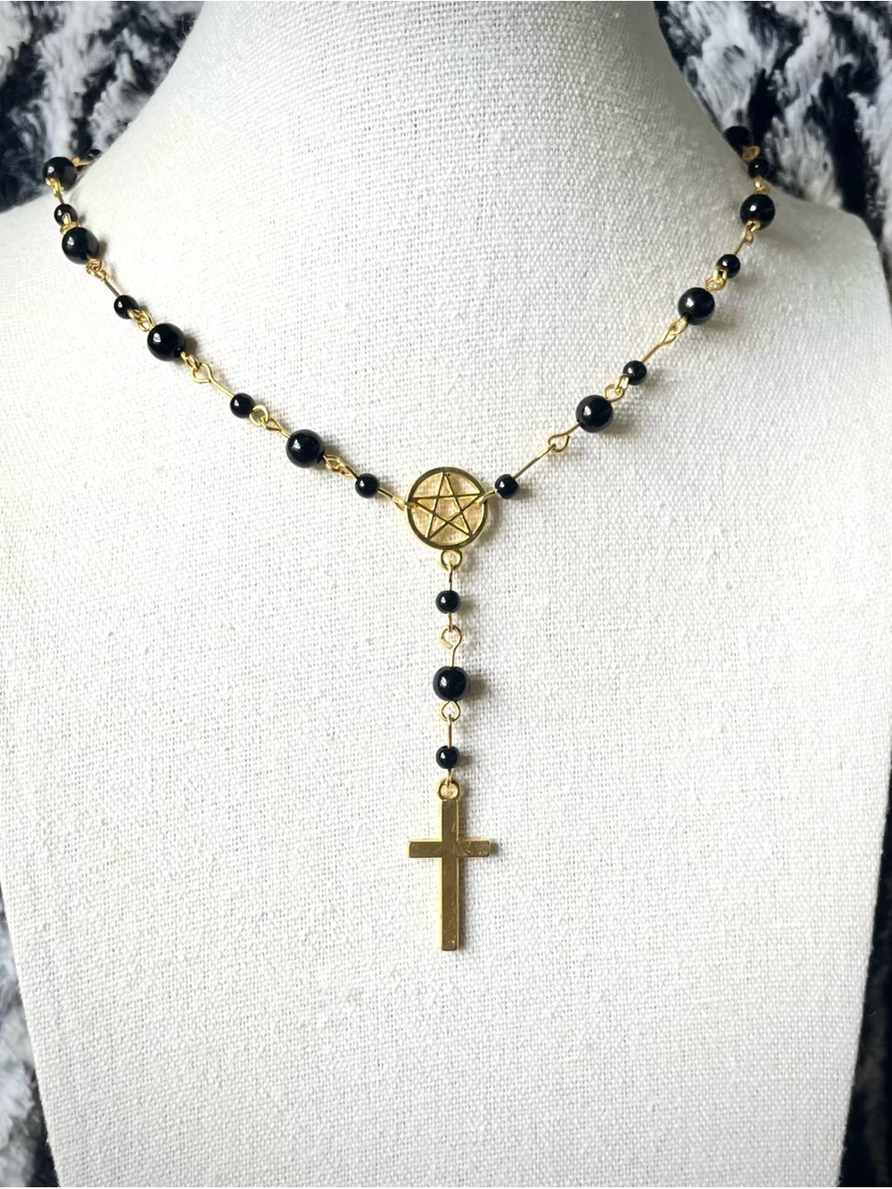 Handmade Whimsigoth Cross Necklace